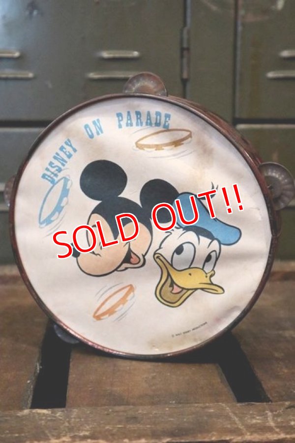 画像1: ct-180514-64 Mickey Mouse & Donald Duck / 1970's Disney on Parade Tambourine