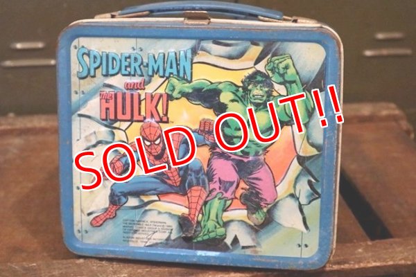 画像1: ct-180514-84 MARVEL Heroes / Aladdin 1980's Metal Lunchbox