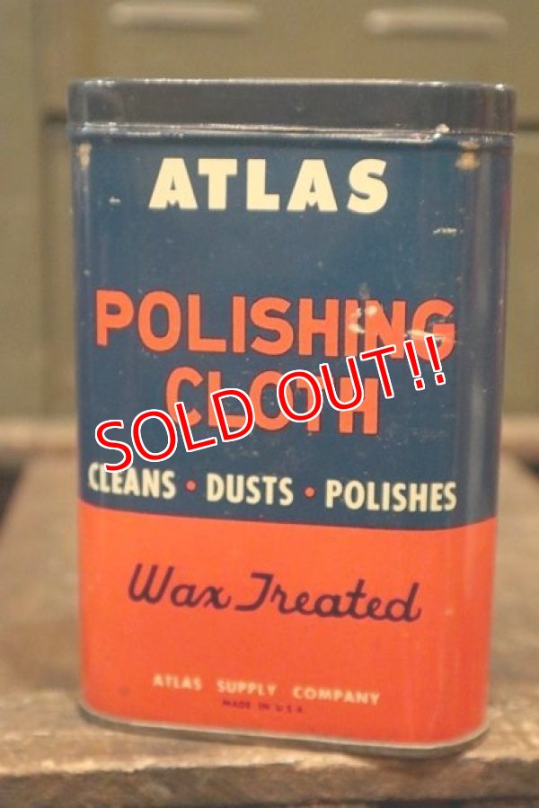 画像1: dp-180601-20 ATLAS / 1950's-1960's Polishing Cloth Can