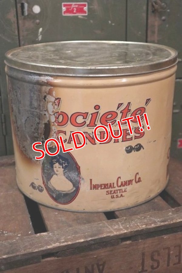 画像2: dp-180601-32 Socie'te' Candies / Vintage Tin Can