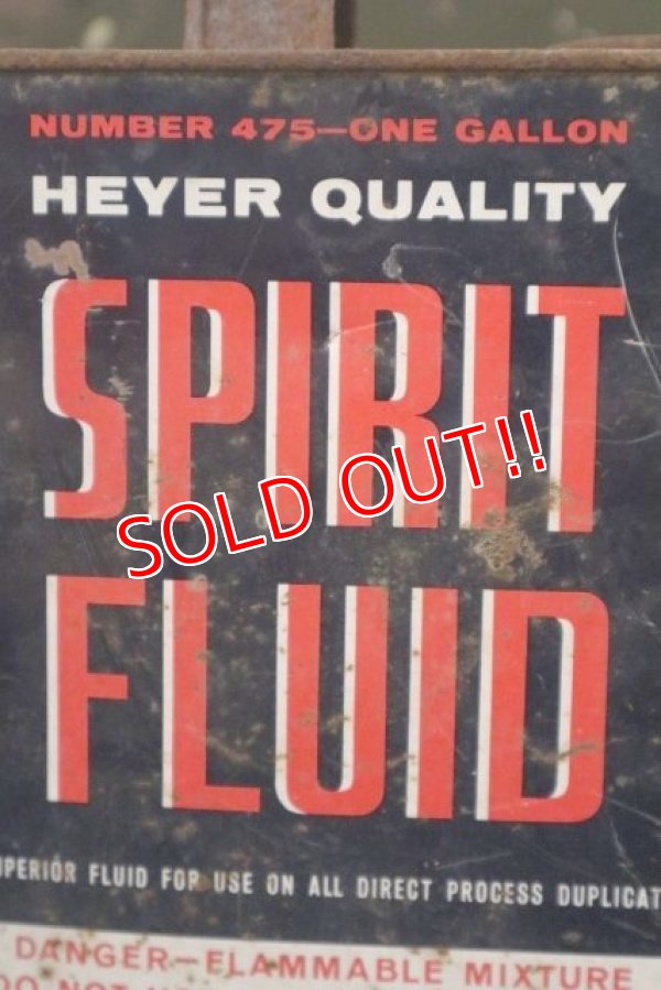 画像2: dp-180601-31 Heyer Quality Spirit Fluid / Vintage One Gallon Can