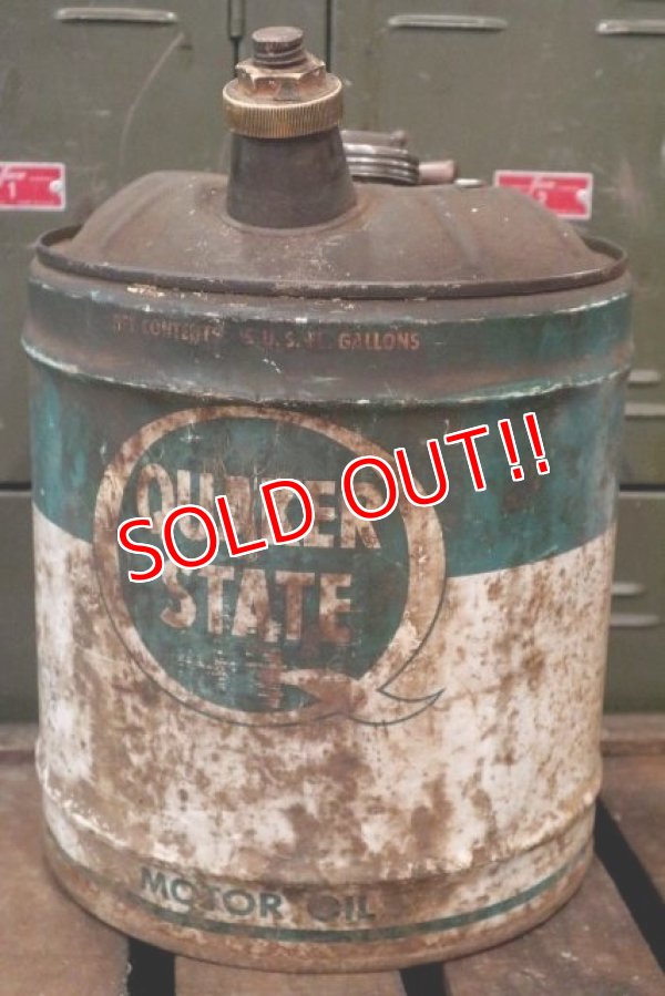 画像1: dp-180701-22 Quaker State / 1960's 5 Gallon Oil Can