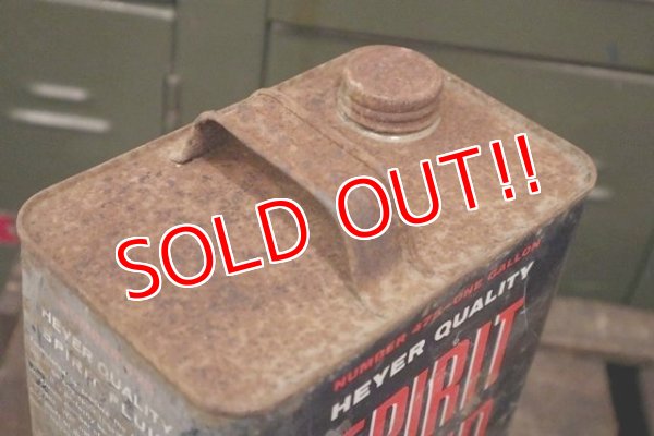 画像7: dp-180601-31 Heyer Quality Spirit Fluid / Vintage One Gallon Can