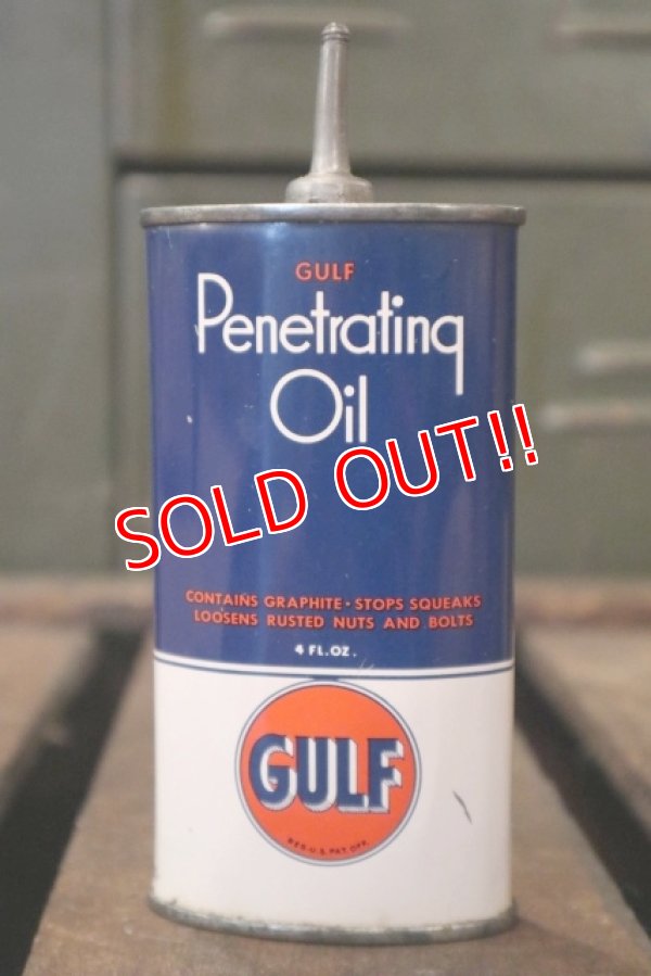 画像1: dp-180701-32 Gulf / 1940's-1950's Penetrating Oil Can