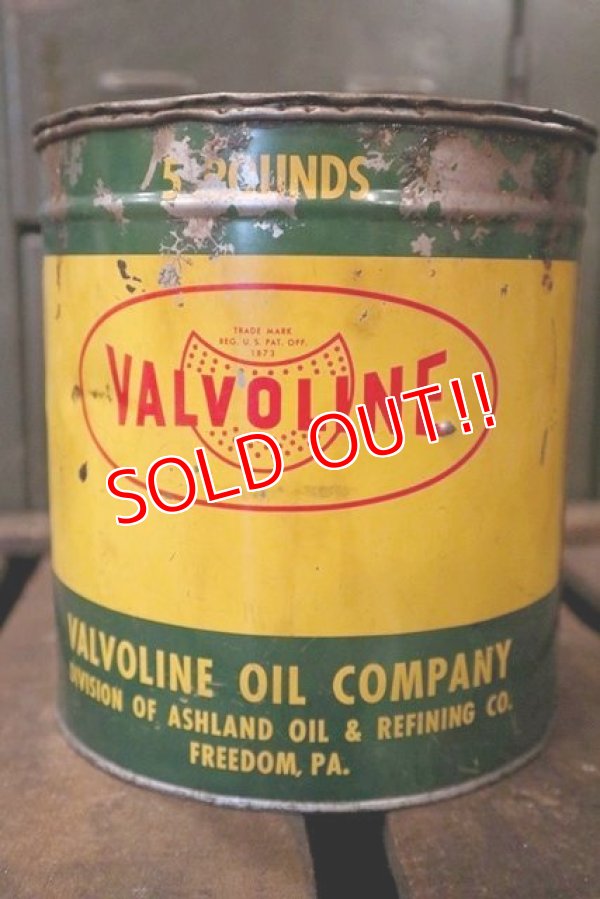 画像1: dp-180701-50 VALVOLINE / 1950's 5 Pounds Oil Can