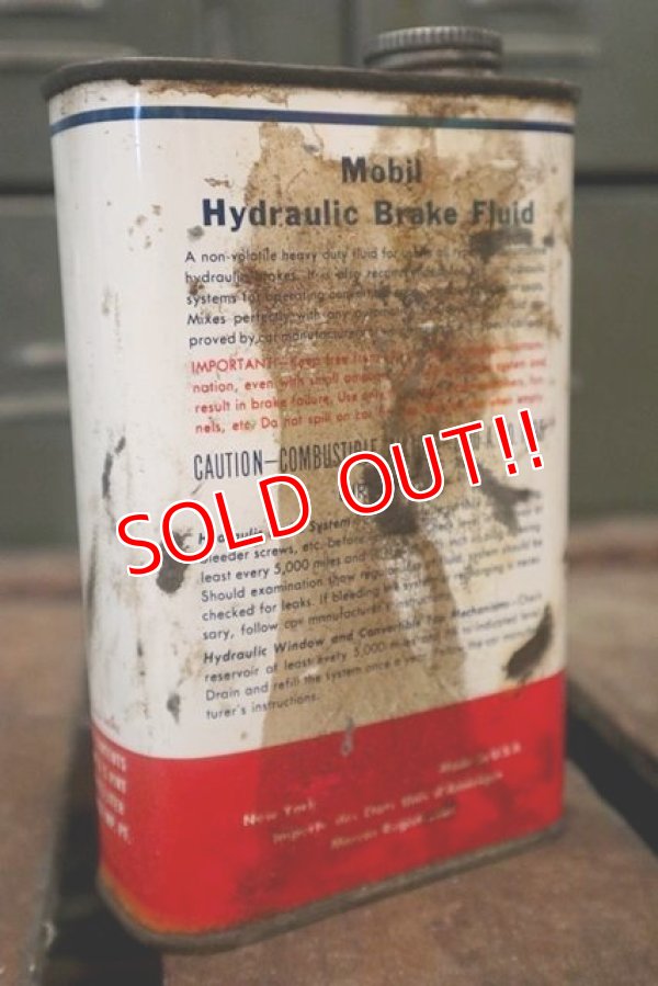 画像5: dp-180701-10 Mobil / 1950's-1960's Hydraulic Brake Fluid Can