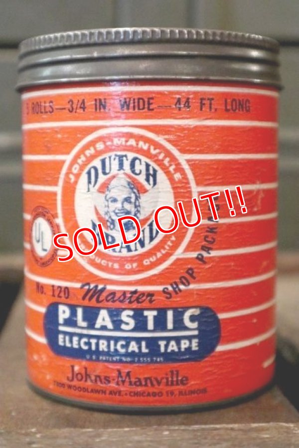 画像1: dp-180701-96 Johns Manville DUTCH BRAND / Vintage Plastic Electrical Tape Box