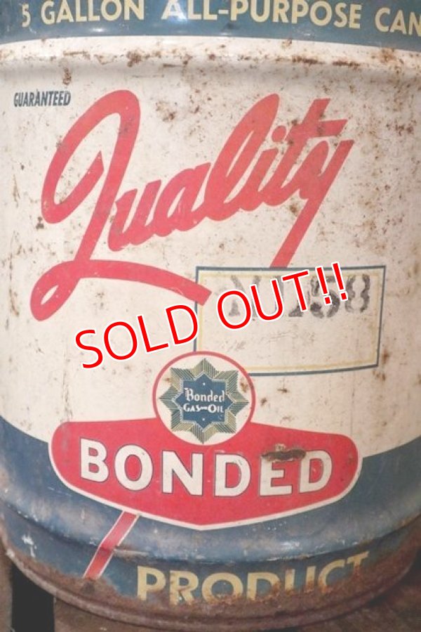 画像2: dp-180601-34 Bonded Gas & Oil / 1940's-1950's Quality 5 Gallon Oil Can