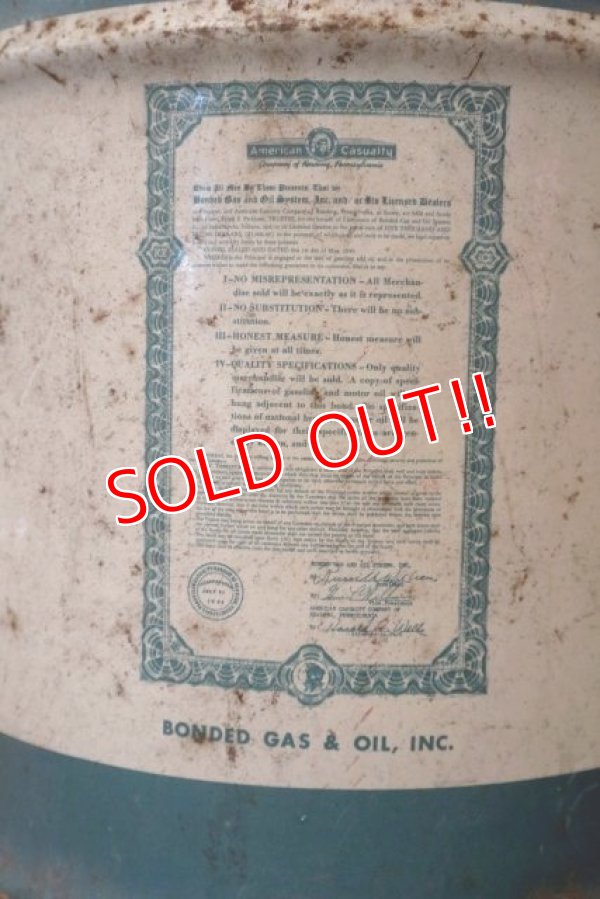 画像4: dp-180601-34 Bonded Gas & Oil / 1940's-1950's Quality 5 Gallon Oil Can