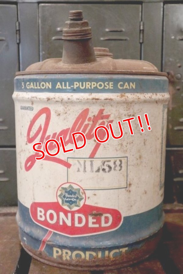 画像1: dp-180601-34 Bonded Gas & Oil / 1940's-1950's Quality 5 Gallon Oil Can