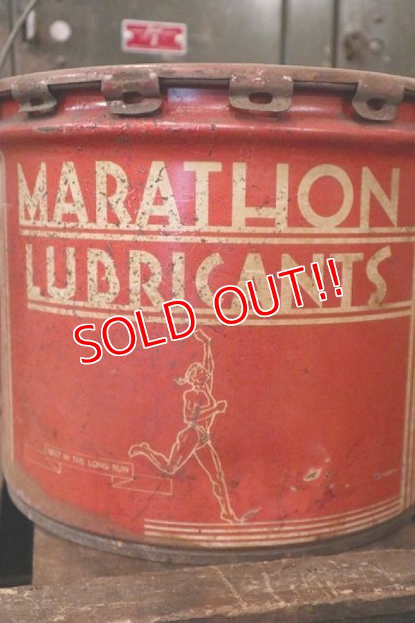 画像2: dp-180701-54 MARATHON LUBRICANTS / 1930's 25 Pounds Can