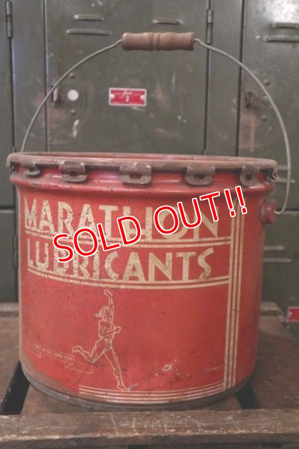 画像1: dp-180701-54 MARATHON LUBRICANTS / 1930's 25 Pounds Can