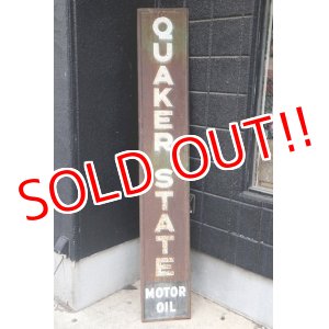 画像: dp-180801-07 QUAKER STATE MOTOR OIL / 1940's Metal Sign