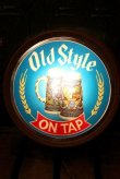 画像1: dp-180801-21 Old Style Beer / 1980's Barrel Lighted Sign