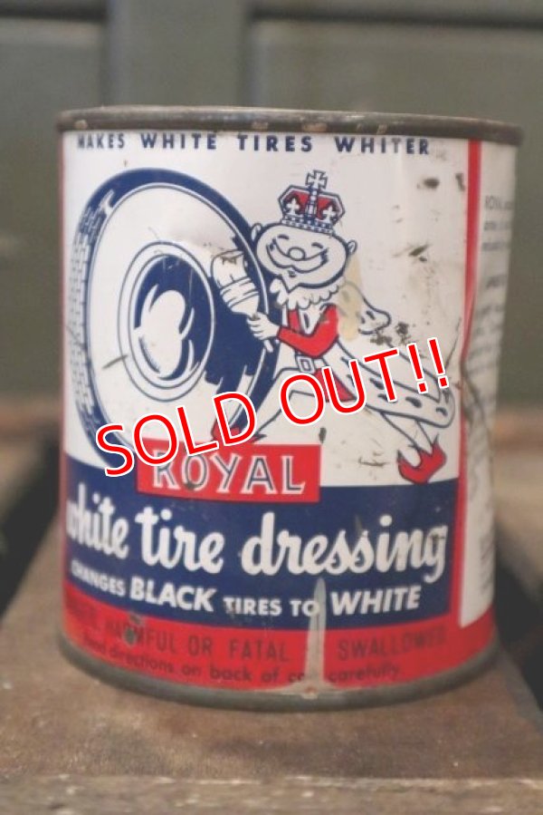 画像1: dp-180801-40 Royal / 1940's-1950's White Tire Dressing Can