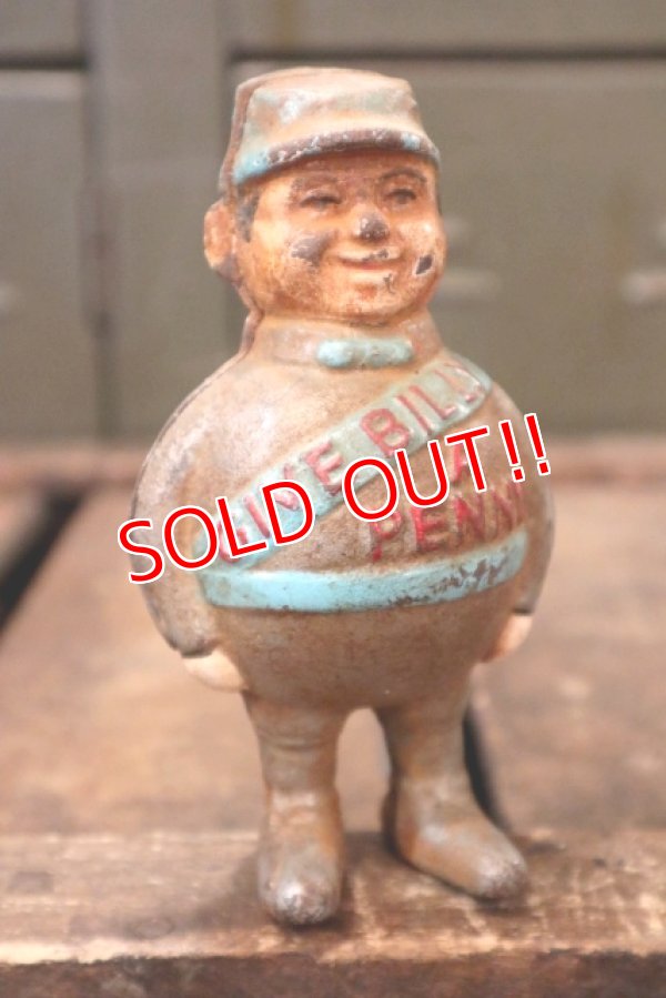 画像1: dp-180901-11 GIVE BILLY / 1920's-1930's Cast-Iron Coin Bank