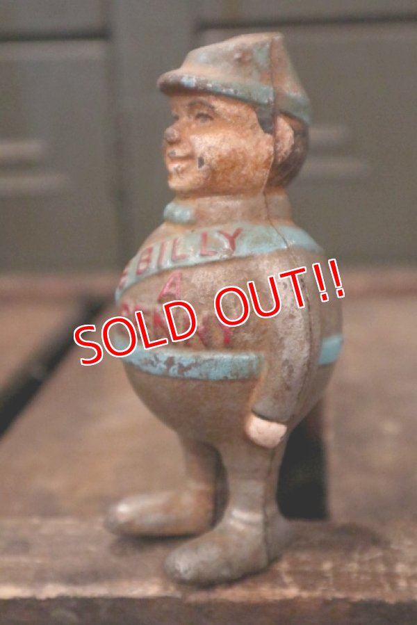 画像3: dp-180901-11 GIVE BILLY / 1920's-1930's Cast-Iron Coin Bank