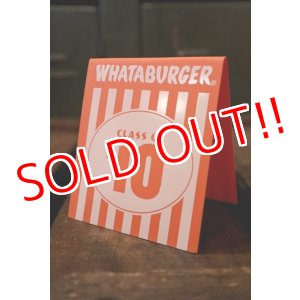 画像: dp-180801-54 Whataburger / Class of 10 Plastic Sign
