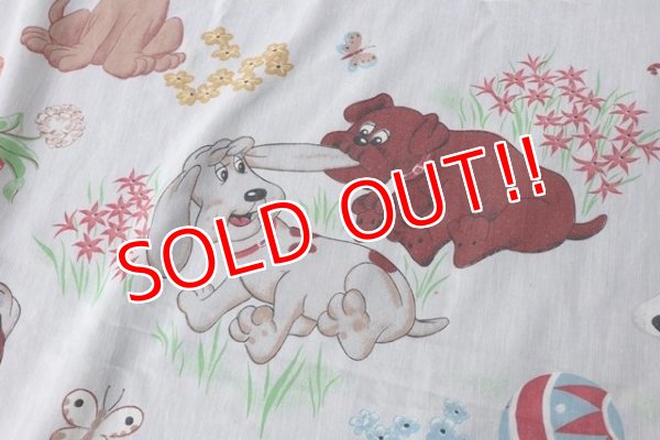 画像3: ct-180901-169 Pound Puppies / 1980's Flat Sheet (Twin)