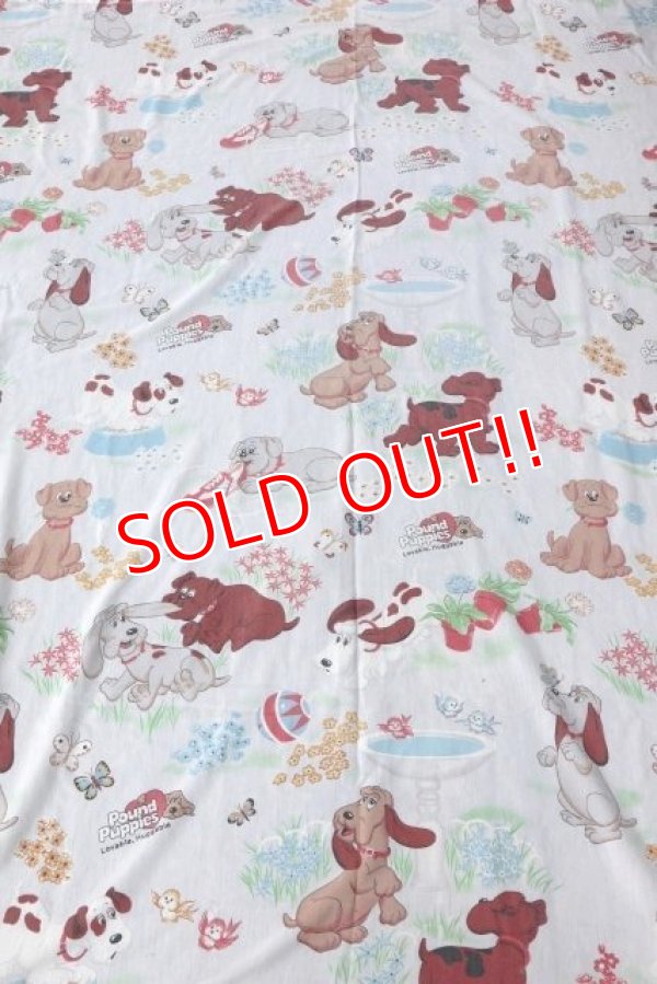 画像2: ct-180901-169 Pound Puppies / 1980's Flat Sheet (Twin)
