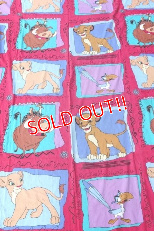 画像2: ct-180901-170 Lion King / 1990's Flat sheet (Twin)