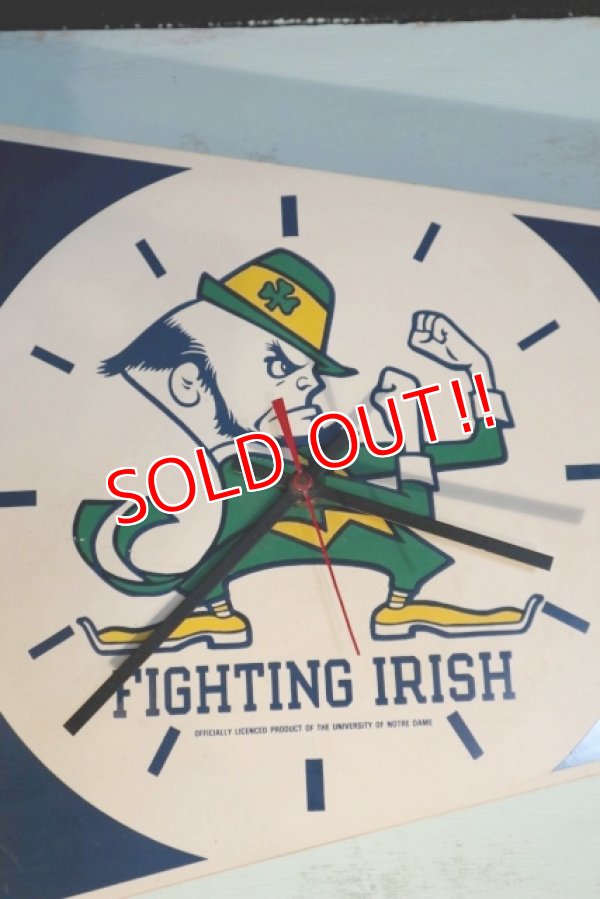 画像2: dp-180801-93 University of Notre Dame / 1970's Pennant Wall Clock
