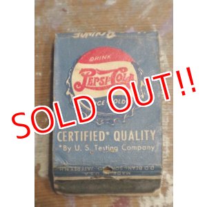 画像: dp-180901-16 Pepsi / 1940's Match Book