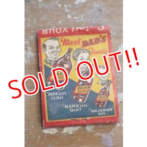 画像: dp-180901-16 DAD'S ROOT BEER / 1950's-1960's Match Book