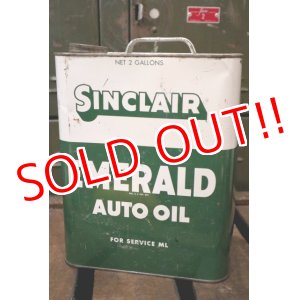 画像: dp181001-02 SINCLAIR / EMERALD AUTO OIL 1960's 2 Gallons Can