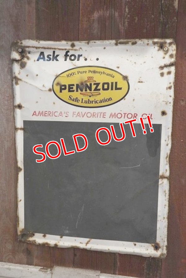 画像1: dp-181001-06 PENNZOIL / 1960's Chalk Board