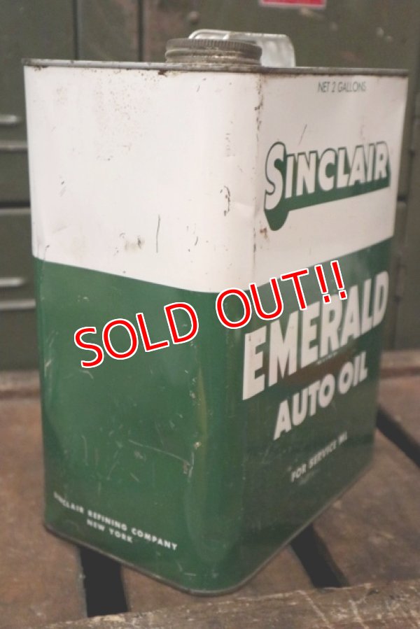 画像5: dp181001-02 SINCLAIR / EMERALD AUTO OIL 1960's 2 Gallons Can