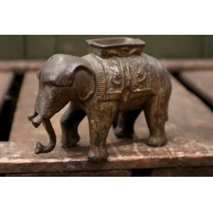 画像: dp-180901-19 late 1800's〜early 1900's Penny Bank "Elephant"