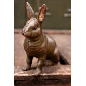 画像: dp-180901-20 late 1800's〜early 1900's Penny Bank "Rabbit"