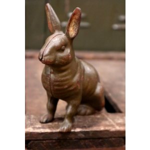 画像: dp-180901-20 late 1800's〜early 1900's Penny Bank "Rabbit"