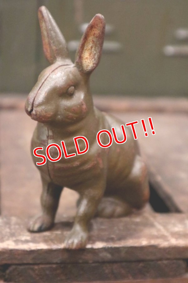 画像1: dp-180901-20 late 1800's〜early 1900's Penny Bank "Rabbit"