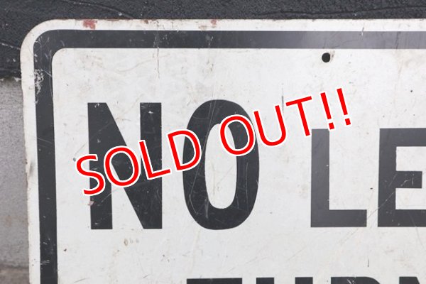 画像2: dp-181001-15 Road Sign "NO LEFT TURN"