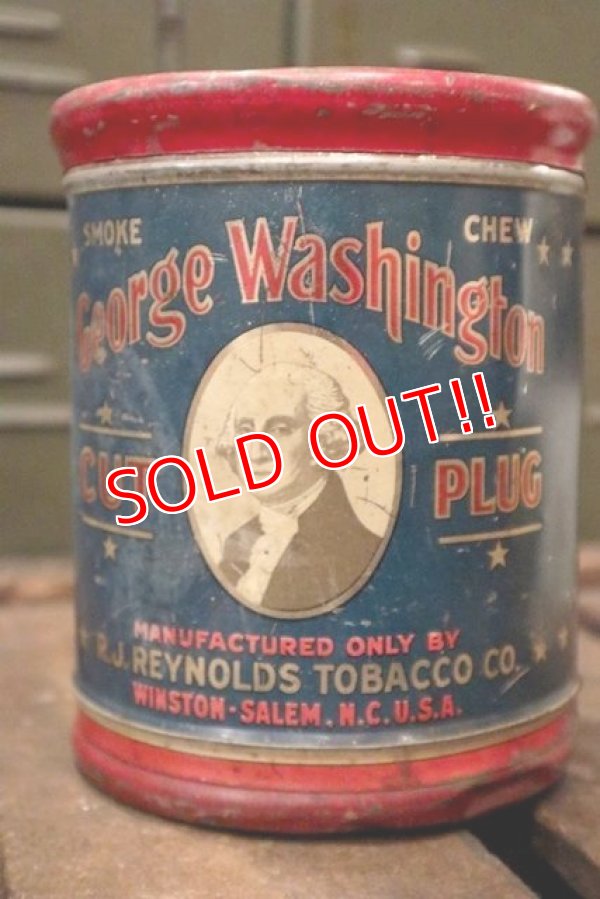 画像2: dp-181001-31 GEORGE WASHINGTON / CUT PLUG Tobcco Can
