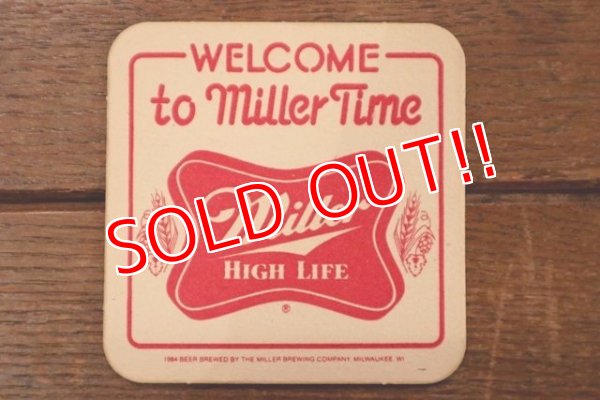 画像1: dp-181001-49 Miller High Life / Vintage Coaster