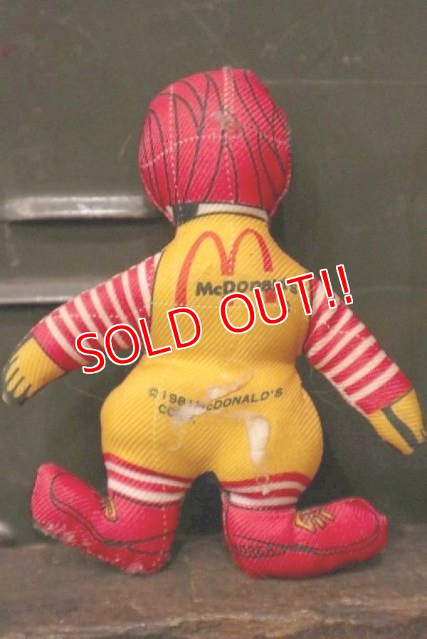 画像3: ct-181101-01 McDonald's / Ronald McDonald 1980's mini Cloth Doll