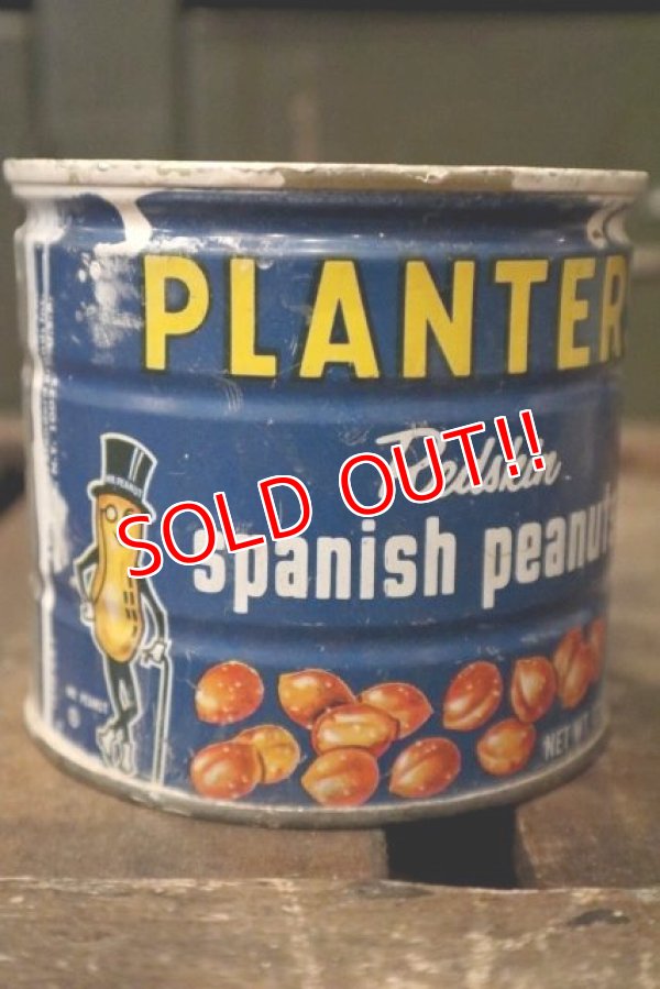 画像1: dp-181101-09 Planters / Mr.Peanuts 1960's-1970's Spanish Peanuts Tin Can