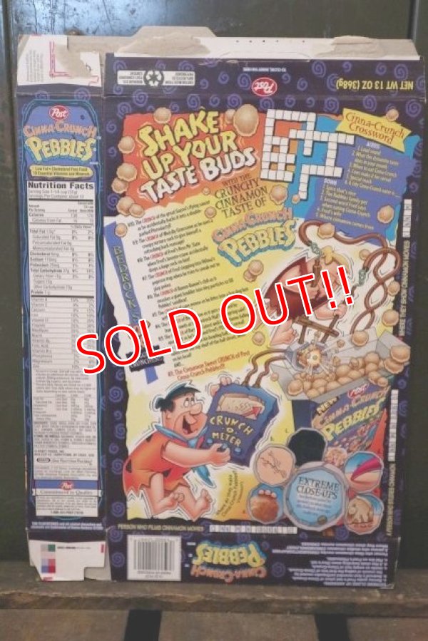 画像5: dp-181101-50 The Flintstones / Post 1995 Cinna-Crunch Pebbles Cereal Box