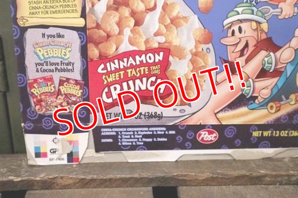 画像4: dp-181101-50 The Flintstones / Post 1995 Cinna-Crunch Pebbles Cereal Box