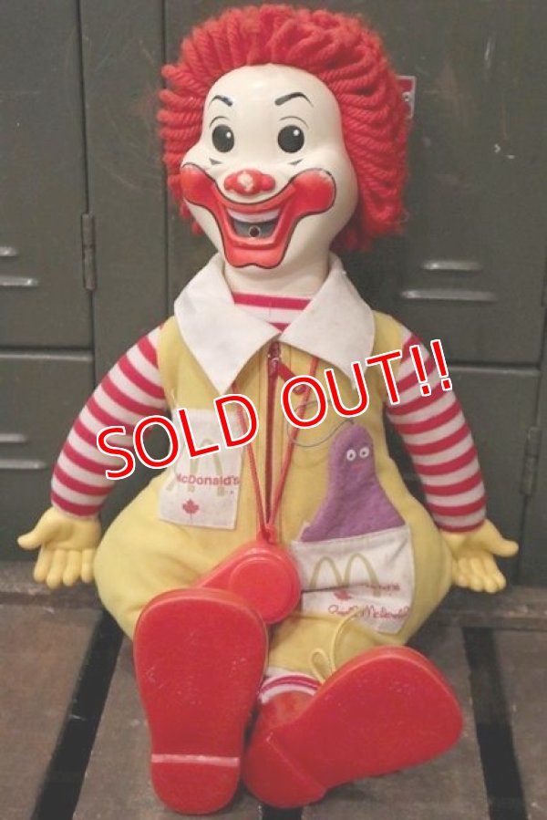 画像2: ct-181101-37 McDonald's CANADA / Hasbro Ronald McDonald 1978 Whistle Doll