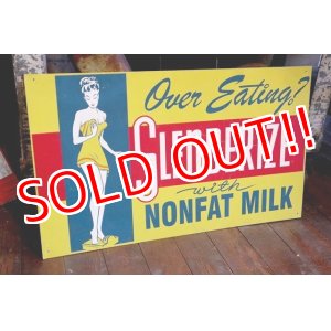 画像: dp-181101-21 SLENDERIZE NONFAT MILK / 1950's Metal Sign