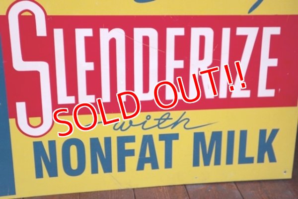 画像4: dp-181101-21 SLENDERIZE NONFAT MILK / 1950's Metal Sign