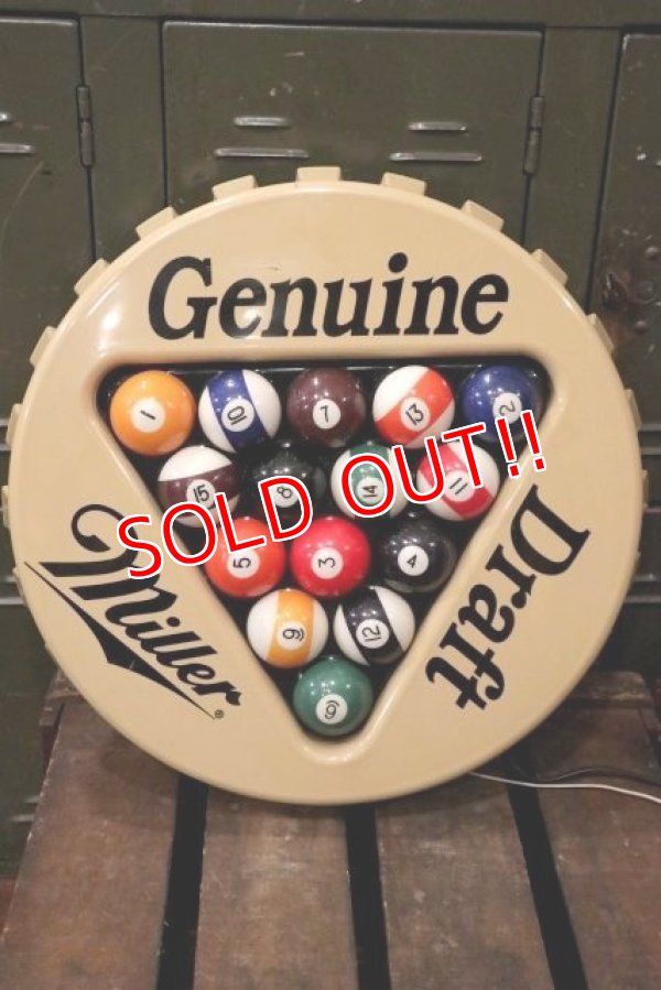 画像2: dp-181101-24 Miller / 1980's-1990's Billiard Lighted Sign
