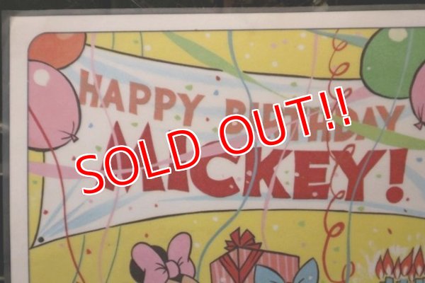 画像4: ct-181101-77 HAPPY BIRTHDAY MICKEY / 1978 Place Mat