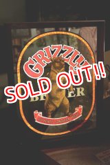 画像: dp-181203-14 GRIZZLY BEER / 1970's Pub Mirror & Lighted Sign