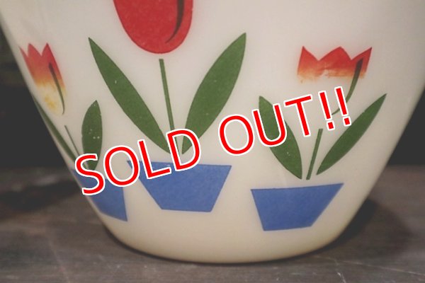画像11: dp-181101-30 Fire-King / 1950's Tulip Mixing Bowl Set