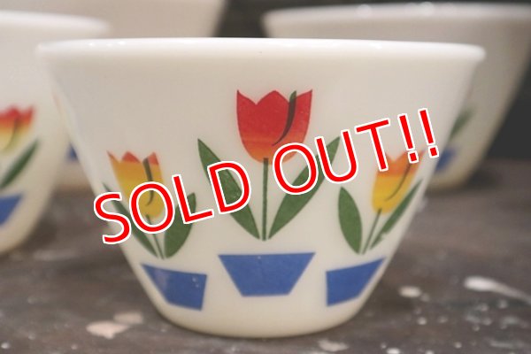 画像5: dp-181101-30 Fire-King / 1950's Tulip Mixing Bowl Set